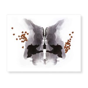 Rorschach Ink Flower Illustration