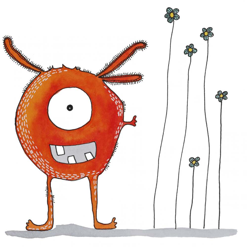Orange Monster Illustration